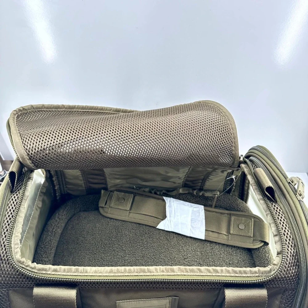 Dagne Dover Kyoto Pet Carrier Large Moss Green Recycled Mesh Travel Bag 20lb NEW